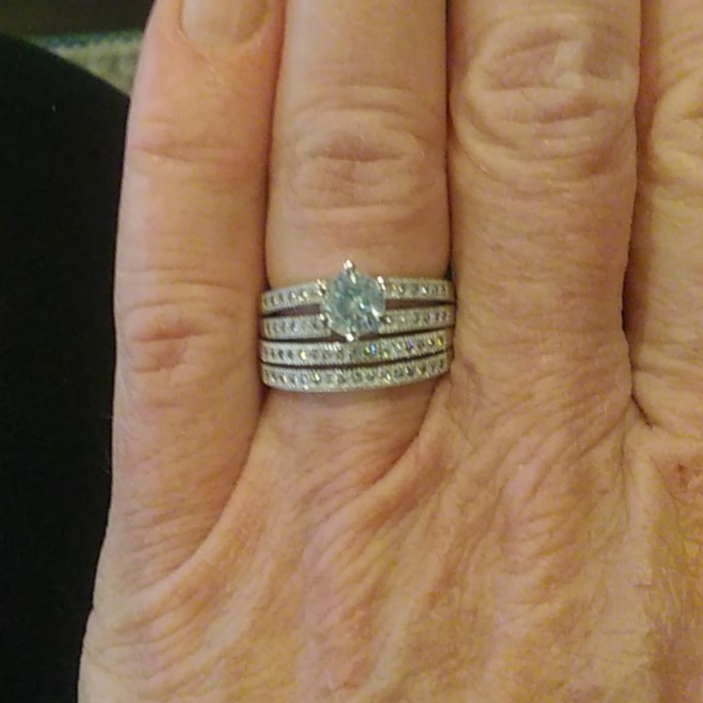 Nwt 925 Sterling/Zirconia Wedding Set Sz 6, 7. 60 Ea